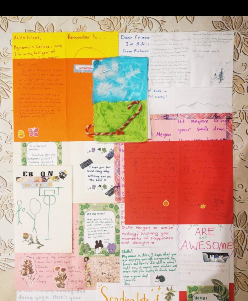 Handwritten letters of appreciation